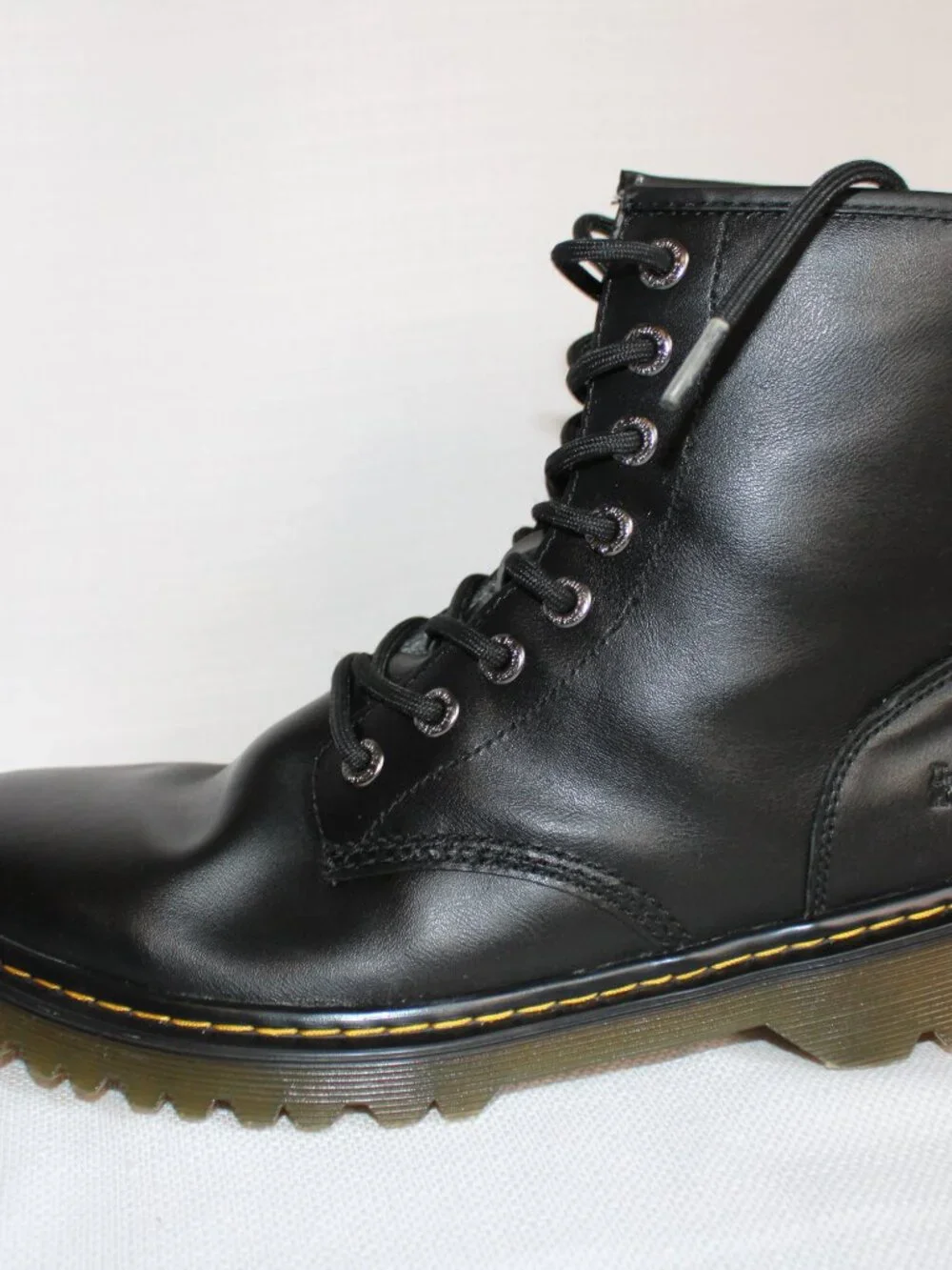 Dr. Martens Awley Black Leather Combat Boots, Men's US12, EU46, UK11